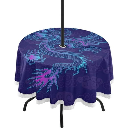 Hyjoy Round Tablecloth 60In Cool Gragon Waterproof Table Cover with Umbrella Hole and Zipper Party Patio Table Covers for Indoor & Outdoor Backyard /BBQ/Picnic
Hyjoy Round Tablecloth 60In Cool Gragon Waterproof Table Cover with Umbrella Hole and Zipper Party Patio Table Covers for Indoor & Outdoor Backyard /BBQ/Picnic