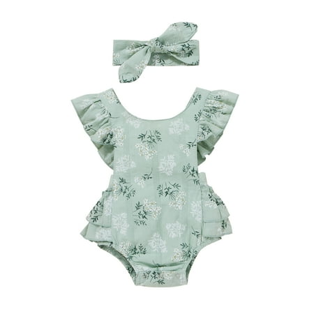 jaweiw Baby Girls Daisy Playsuits Ruffled Bodysuit+Headband Print Fly Sleeve Romper Floral Jumpsuit Infant Summer Clothes
jaweiw Baby Girls Daisy Playsuits Ruffled Bodysuit+Headband Print Fly Sleeve Romper Floral Jumpsuit Infant Summer Clothes