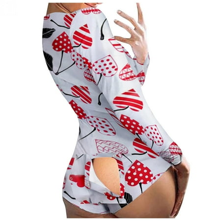 Gifts for Christmas Bidobibo Women s Sexy Onesie Pajamas Long Sleeve V Neck Bodycon Bodysuits Butt Button Back Flap Jumpsuit Rompers Nightwear
Gifts for Christmas Bidobibo Women s Sexy Onesie Pajamas Long Sleeve V Neck Bodycon Bodysuits Butt Button Back Flap Jumpsuit Rompers Nightwear