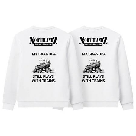 NORTHLANDZ 100% Cotton Sweatshirt Crewneck Comfy & Warm Trains Graphic Unisex Pullover Sweatshirt White - 2T
NORTHLANDZ 100% Cotton Sweatshirt Crewneck Comfy & Warm Trains Graphic Unisex Pullover Sweatshirt White - 2T