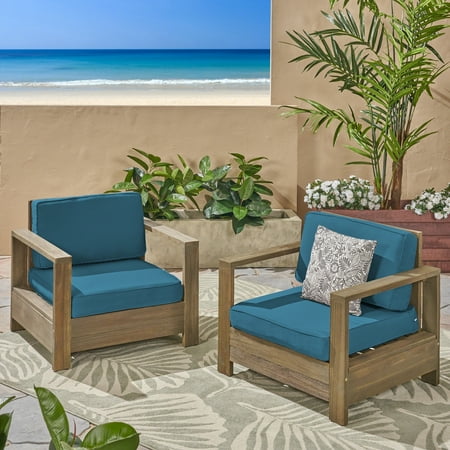 Christopher Knight Home Devon Outdoor Acacia Wood Club Chairs (Set of 2) by