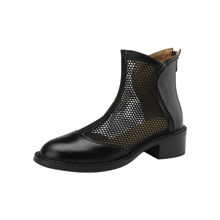 Womens Sandals Breathable Mesh Leather Short Boots High Heeled Cloth Cloth Boots Sandal Black 40
Womens Sandals Breathable Mesh Leather Short Boots High Heeled Cloth Cloth Boots Sandal Black 40