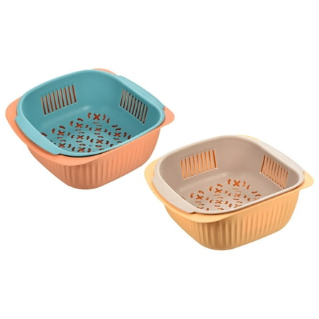 Uxcell Kitchen Strainer Colander & Bowl Set 2PCS Vegetable Washing Basket and Food Strainer-Blue Orange+Grey Yellow
Uxcell Kitchen Strainer Colander & Bowl Set 2PCS Vegetable Washing Basket and Food Strainer-Blue Orange+Grey Yellow