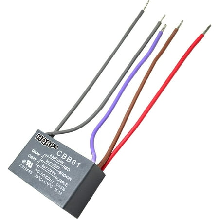 HQRP Ceiling Fan Capacitor CBB61 4.5uf+5uf+6uf 5-Wire