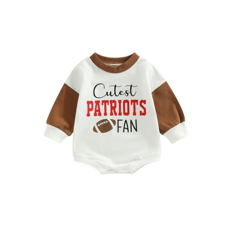 Canrulo Newborn Baby Boy Girl Football Outfit Romper Sweatshirt Long Sleeve Bodysuit Fall Winter Clothes White C 0-3 Months
Canrulo Newborn Baby Boy Girl Football Outfit Romper Sweatshirt Long Sleeve Bodysuit Fall Winter Clothes White C 0-3 Months