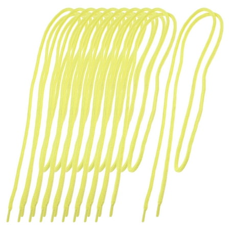 Unisex Sport Canvas Shoes Round Shoe Laces Shoelaces Yellow 5 Pairs