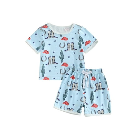 Summer Kids Little Boy Shorts Set Short Sleeve Cactus Hat Print T-Shirt Tops Elastic Waist Shorts
Summer Kids Little Boy Shorts Set Short Sleeve Cactus Hat Print T-Shirt Tops Elastic Waist Shorts