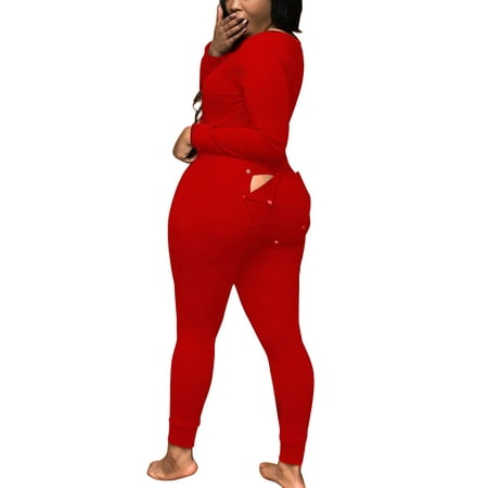 Listenwind Womens Long One Piece Pajamas With Drop Seat Butt Flap V Neck Jumpsuit Romper Jumpsuit Bodycon Bodysuit Sleepwear Loungewear
Listenwind Womens Long One Piece Pajamas With Drop Seat Butt Flap V Neck Jumpsuit Romper Jumpsuit Bodycon Bodysuit Sleepwear Loungewear