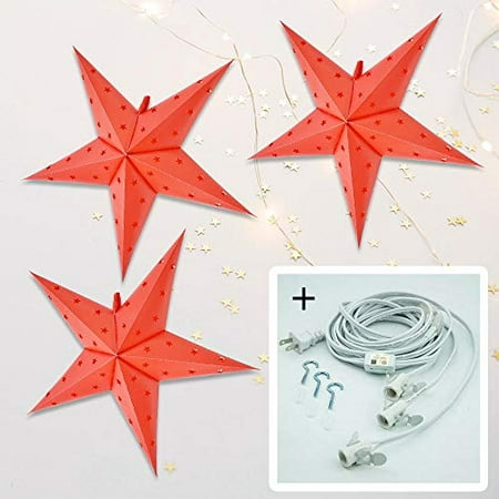 3-PACK 16 Red Weatherproof Outdoor Plastic Star Lantern with LED Bulbs and Lamp Cord Light Included
3-PACK 16 Red Weatherproof Outdoor Plastic Star Lantern with LED Bulbs and Lamp Cord Light Included
