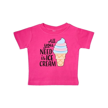 Inktastic All You Need is Ice Cream with Ice Cream Cone Gift Baby Boy or Baby Girl T-Shirt