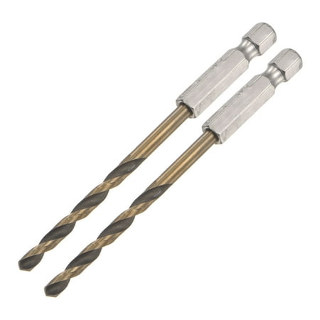 Uxcell 2 Pack High Speed Steel Twist Drill Bit 4mm Drilling Dia. with 1/4 Inch Hex Shank 95mm Length
Uxcell 2 Pack High Speed Steel Twist Drill Bit 4mm Drilling Dia. with 1/4 Inch Hex Shank 95mm Length