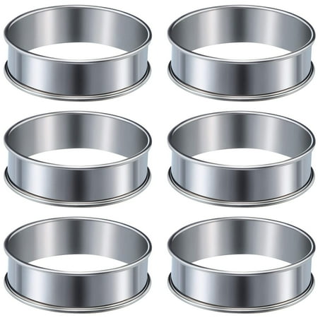 6 Pieces Muffin Tart Rings Double Rolled Tart Ring Stainless Steel Muffin Rings Metal Round Ring Mold for Food Making
6 Pieces Muffin Tart Rings Double Rolled Tart Ring Stainless Steel Muffin Rings Metal Round Ring Mold for Food Making