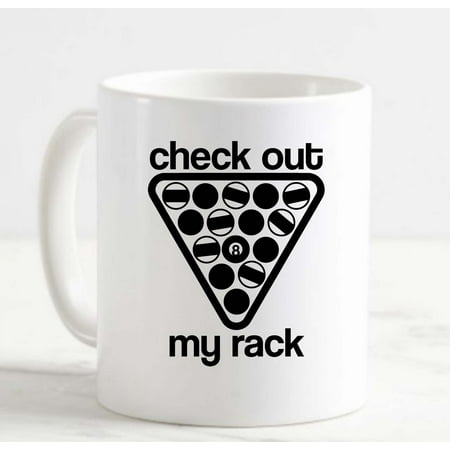 Coffee Mug Check Out My Rack Funny Pool Billiards Cue Game Eight Ball White Cup Funny Gifts for work office him her
Coffee Mug Check Out My Rack Funny Pool Billiards Cue Game Eight Ball White Cup Funny Gifts for work office him her
