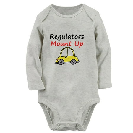 Regulators Mount Up Funny Rompers Newborn Baby Unisex Bodysuits Infant Jumpsuits Toddler 0-12 Months Kids Long Sleeves Oufits (Gray 6-12 Months)
Regulators Mount Up Funny Rompers Newborn Baby Unisex Bodysuits Infant Jumpsuits Toddler 0-12 Months Kids Long Sleeves Oufits (Gray 6-12 Months)