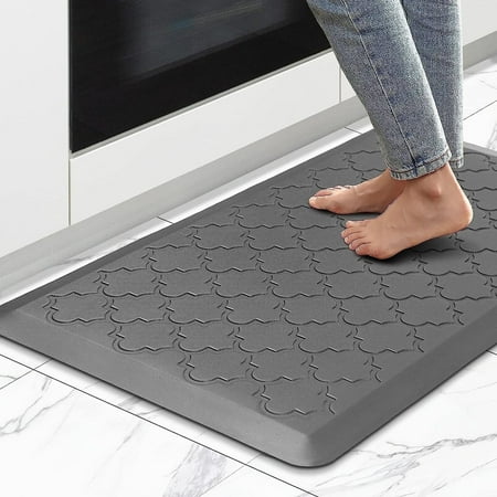 GALMAXS7 Kitchen Mat Anti Fatigue Mats for Kitchen Gray Kitchen Rug Memory Foam Ergonomic Rug 17"x 29"