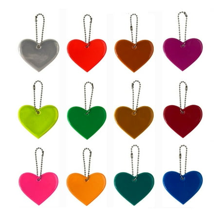 12PCS Heart Star Shape Reflector Pendant Colorful PVC Reflective Bag Backpack Pendant High visibility keyrings Accessories for Traffic Cycling Running safety use
12PCS Heart Star Shape Reflector Pendant Colorful PVC Reflective Bag Backpack Pendant High visibility keyrings Accessories for Traffic Cycling Running safety use