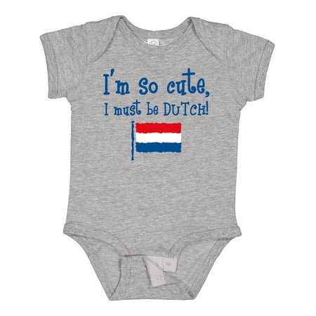 Inktastic So Cute Dutch Gift Baby Boy or Baby Girl Bodysuit