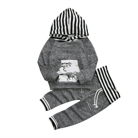 0-4T Toddler Boys Outfit Dinosaur Sweatsuit Baby Long Sleeve Hoodie Sweatshirt Sweatpants 2Pcs Set
0-4T Toddler Boys Outfit Dinosaur Sweatsuit Baby Long Sleeve Hoodie Sweatshirt Sweatpants 2Pcs Set