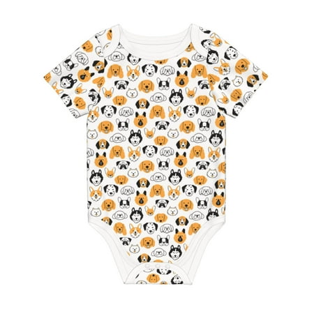 Coaee Dog Faces for Soft Cotton Baby Short-Sleeve Bodysuit Baby Girls Boys Bodysuit Romper
Coaee Dog Faces for Soft Cotton Baby Short-Sleeve Bodysuit Baby Girls Boys Bodysuit Romper