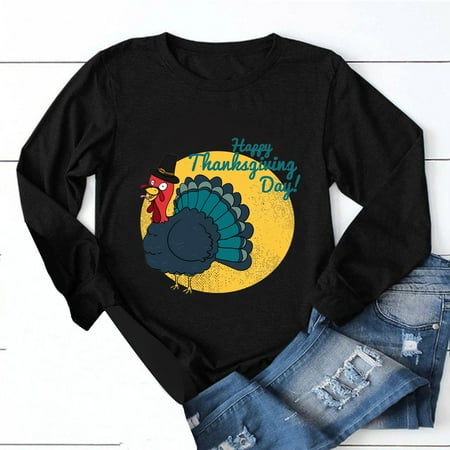 YFPWM Womens Tops polo shirts silk blouse nursing tops bustier topsThanksgiving Print O Neck T-shirt Long Sleeve Tops
YFPWM Womens Tops polo shirts silk blouse nursing tops bustier topsThanksgiving Print O Neck T-shirt Long Sleeve Tops