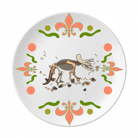 Bones Bone Miniature Dinosaur Flower Ceramics Plate Tableware Dinner Dish