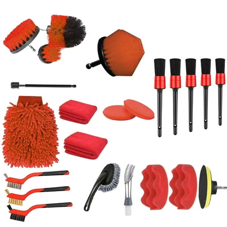 Car Detailing Brushes Set | 23pcs Drill Brush Set | Auto Detailing Brushes Cleaning Brush Power Scrubber Brush Car Cleaning Tools Kit for Car Interior Exterior Air Vents Clean
Car Detailing Brushes Set | 23pcs Drill Brush Set | Auto Detailing Brushes Cleaning Brush Power Scrubber Brush Car Cleaning Tools Kit for Car Interior Exterior Air Vents Clean