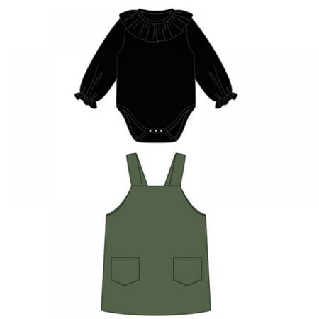 Promotion!Newborn Baby Girl Fall Clothes Ruffle Long Sleeve Ribbed Romper Pocket Suspender Skirts Infant Overalls Dress
Promotion!Newborn Baby Girl Fall Clothes Ruffle Long Sleeve Ribbed Romper Pocket Suspender Skirts Infant Overalls Dress