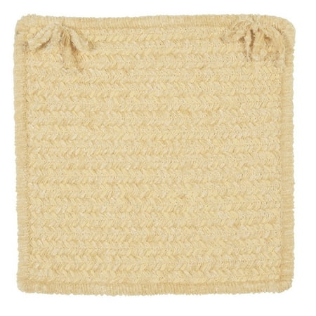 15 Cream Textured Handmade Braided Chair Pad