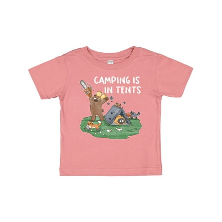 Inktastic Camping is in Tents Gift Baby Boy or Baby Girl T-Shirt