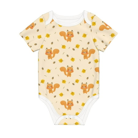 Coaee Squirrel And Leaves for Soft Cotton Baby Short-Sleeve Bodysuit Baby Girls Boys Bodysuit Romper
Coaee Squirrel And Leaves for Soft Cotton Baby Short-Sleeve Bodysuit Baby Girls Boys Bodysuit Romper