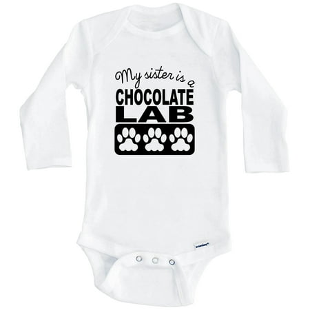 My Sister Is A Chocolate Lab One Piece Baby Bodysuit One Piece Baby Bodysuit (Long Sleeve) 0-3 Months White
My Sister Is A Chocolate Lab One Piece Baby Bodysuit One Piece Baby Bodysuit (Long Sleeve) 0-3 Months White