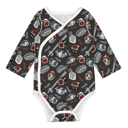 Matuu Japanese Sushi Hashi for Baby Long-Sleeve Bodysuit Soft Cotton Comfortable and Breathable Perfect for Newborns and Infants
Matuu Japanese Sushi Hashi for Baby Long-Sleeve Bodysuit Soft Cotton Comfortable and Breathable Perfect for Newborns and Infants