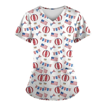 Sksloeg Scrub Tops Women Stretchy Clearance American Flag Stars Pattern Nurse Uniforms for Women Short Sleeve V-Neck Shirts Tee Tops with Pockets Sky Blue XL
Sksloeg Scrub Tops Women Stretchy Clearance American Flag Stars Pattern Nurse Uniforms for Women Short Sleeve V-Neck Shirts Tee Tops with Pockets Sky Blue XL