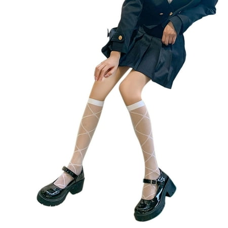 Women Silky Sheer Knee High Socks Japanese Lolita Crisscross Pattern Stockings
Women Silky Sheer Knee High Socks Japanese Lolita Crisscross Pattern Stockings