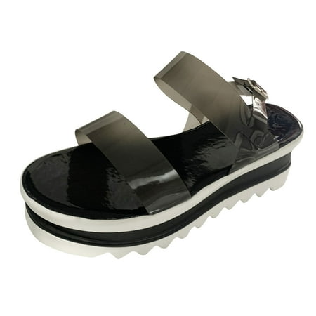 Clearance VerPetridure Thick-soled Buckle Transparent Sandals Women s Sandals Summer Casual Beach Sandals
Clearance VerPetridure Thick-soled Buckle Transparent Sandals Women s Sandals Summer Casual Beach Sandals