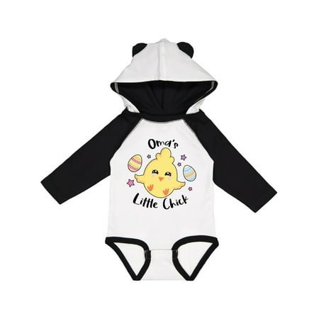 Inktastic Happy Easter Oma s Little Chick Gift Baby Girl Long Sleeve Bodysuit