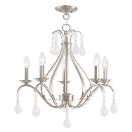 Chandeliers 5 Light With Steel Drum Brushed Nickel size 24 in 360 Watts - World of Crystal
Chandeliers 5 Light With Steel Drum Brushed Nickel size 24 in 360 Watts - World of Crystal