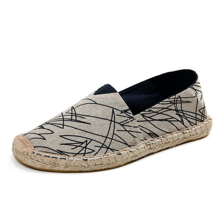 Strokes Pattern Breathable Espadrille Flat Shoes Closed Toe Plaited Fiber Rubber Sole Canvas Shoes Women‘s Footwear
Strokes Pattern Breathable Espadrille Flat Shoes Closed Toe Plaited Fiber Rubber Sole Canvas Shoes Women‘s Footwear