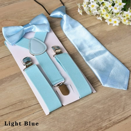 Kids Suspender & Bow Tie Sets for Boys Girls Children Elastic & Adjustable