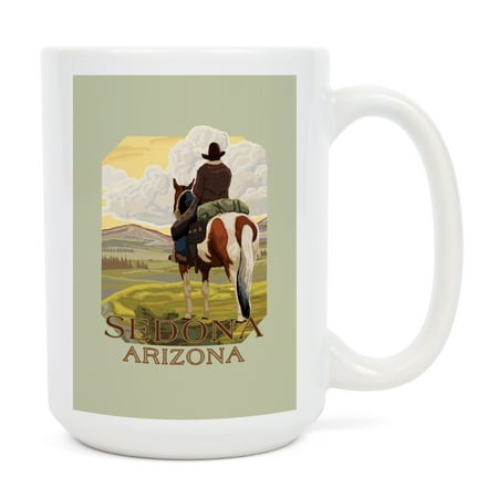 15 fl oz Ceramic Mug Sedona Arizona Cowboy (View from Back) Contour Dishwasher & Microwave Safe
15 fl oz Ceramic Mug Sedona Arizona Cowboy (View from Back) Contour Dishwasher & Microwave Safe