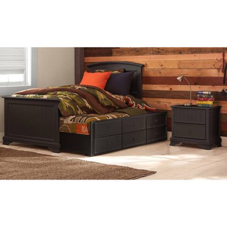 Better Homes and Gardens Kids Sebring Twin Captain;s Bed with Trundle, Espresso Finish