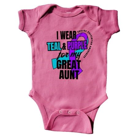 Inktastic Suicide Prevention I Wear Teal and Purple for My Great Aunt Gift Baby Boy or Baby Girl Bodysuit
Inktastic Suicide Prevention I Wear Teal and Purple for My Great Aunt Gift Baby Boy or Baby Girl Bodysuit