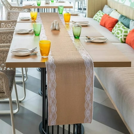HNGPNGH Exquisite Luxurious Vintage Burlap and Lace Table Runner - Beautifully Elegant Runner for Wedding Engagement Banquet and Party Decor - Rustic Chic Table Accessories Bringing T
HNGPNGH Exquisite Luxurious Vintage Burlap and Lace Table Runner - Beautifully Elegant Runner for Wedding Engagement Banquet and Party Decor - Rustic Chic Table Accessories Bringing T