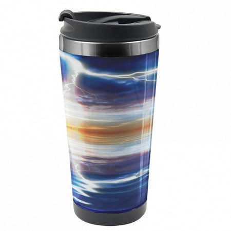 Nature Travel Mug Thunder over Sea Storm Steel Thermal Cup 16 oz by Ambesonne
Nature Travel Mug Thunder over Sea Storm Steel Thermal Cup 16 oz by Ambesonne