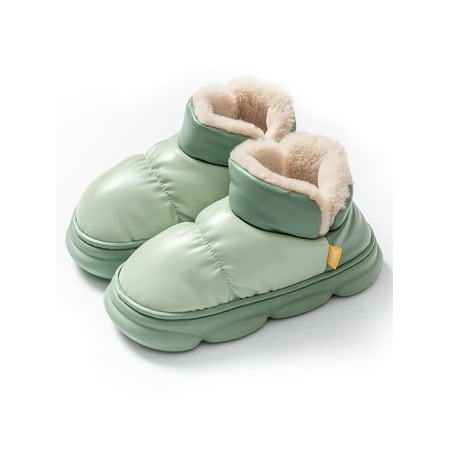 Ferndule Men House Shoes Waterproof Boot Slipper Thick Sole Winter Slippers Comfort Plush Lining Home Shoe Casual Warm Bootie Slip On Breathable Green 8.5-9
Ferndule Men House Shoes Waterproof Boot Slipper Thick Sole Winter Slippers Comfort Plush Lining Home Shoe Casual Warm Bootie Slip On Breathable Green 8.5-9