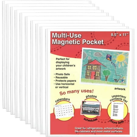 8.5x11 Multi-Use Magnetic Pocket 10 Pack