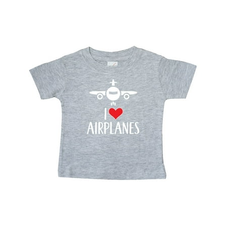 Inktastic Plane I Love Airplanes Gift Baby Boy or Baby Girl T-Shirt