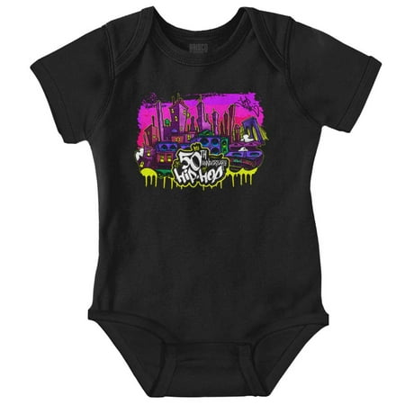 50th Anniversary Hip Hop Street Art Romper Boys or Girls Infant Baby Brisco Brands 6M
50th Anniversary Hip Hop Street Art Romper Boys or Girls Infant Baby Brisco Brands 6M