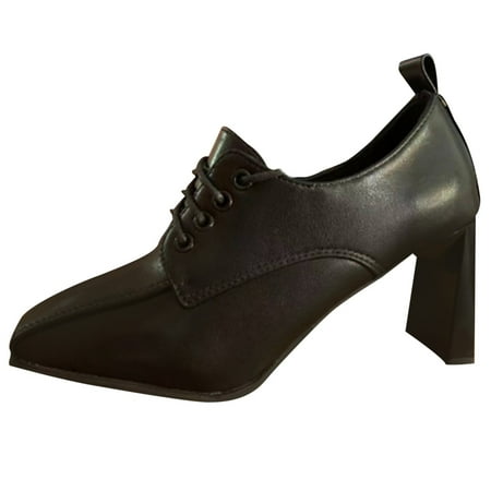 Women Walking Shoes Women Ankle Boots Autumn And Winter Simple Solid Color Square Toe Comfortable Square Heel Lace Up British Style Ankle Boots for Women Artificial leather Black
Women Walking Shoes Women Ankle Boots Autumn And Winter Simple Solid Color Square Toe Comfortable Square Heel Lace Up British Style Ankle Boots for Women Artificial leather Black