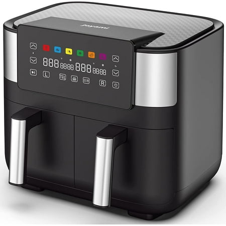 HJY Dual Air Fryer Oilless Cooker with 2 Independent Nonstick Frying Baskets XXL 8 Quart 1800W Black
HJY Dual Air Fryer Oilless Cooker with 2 Independent Nonstick Frying Baskets XXL 8 Quart 1800W Black